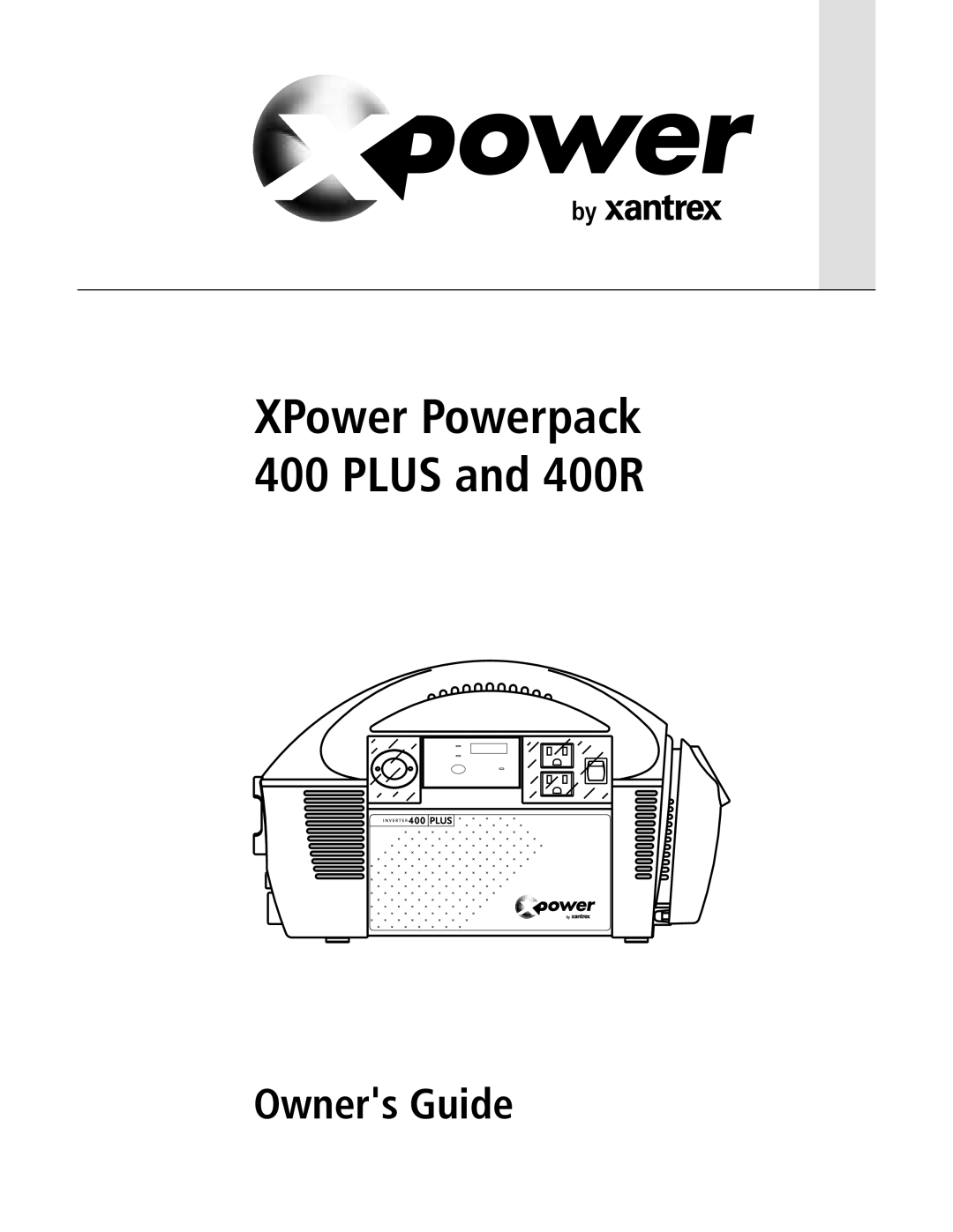 Xantrex Technology manual XPower Powerpack 400 Plus and 400R Owners Guide 