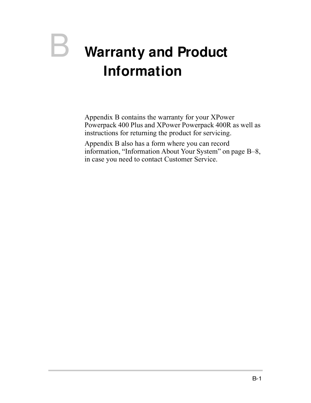 Xantrex Technology 400R manual Warranty and Product Information 