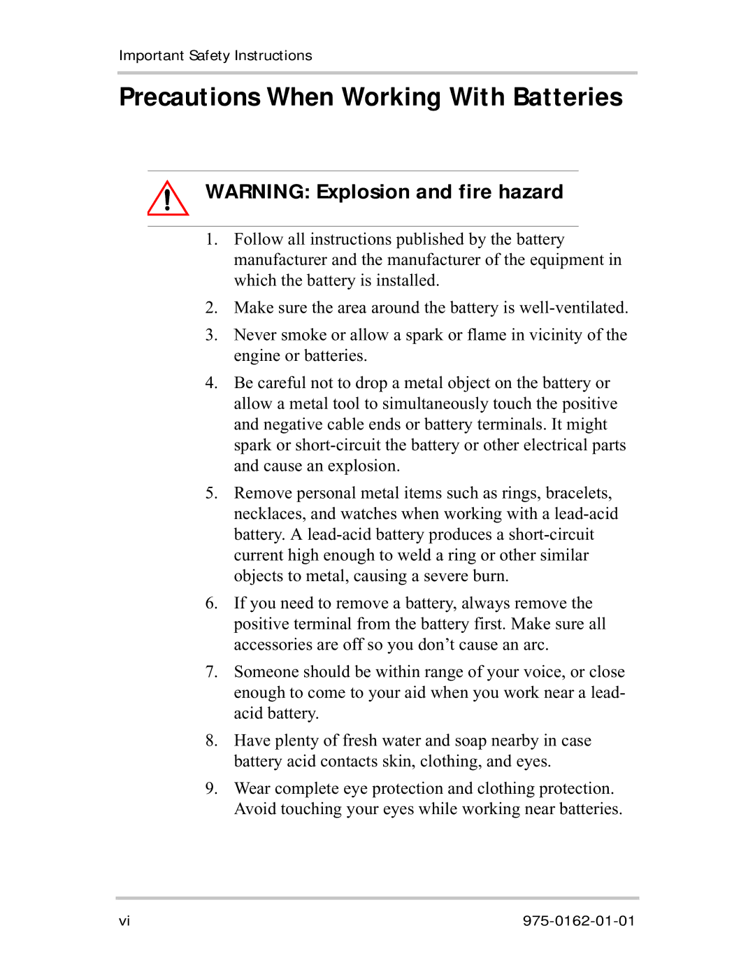 Xantrex Technology 400R manual Precautions When Working With Batteries 