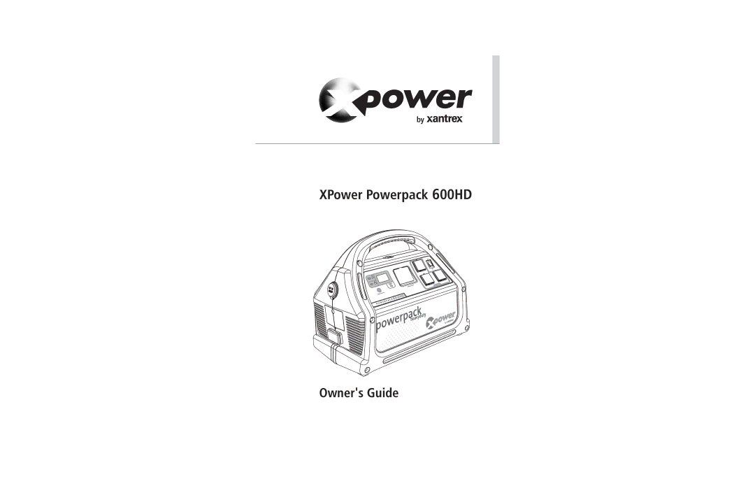 Xantrex Technology manual XPower Powerpack 600HD 