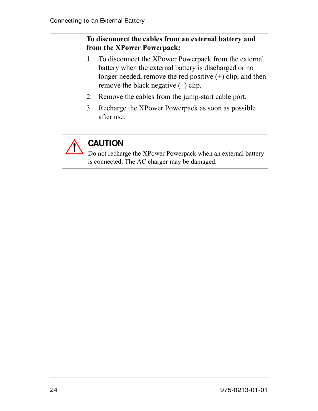 Xantrex Technology 600HD manual Connecting to an External Battery 