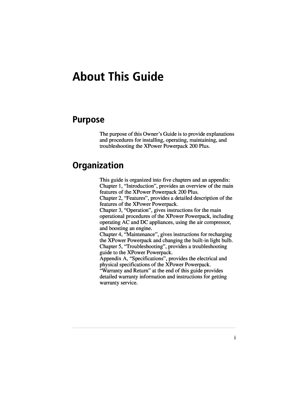 Xantrex Technology 400, 800 manual About This Guide, Purpose, Organization 