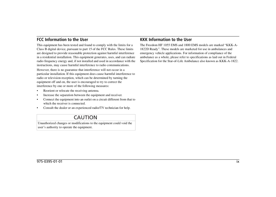 Xantrex Technology 806-1055, 806-1020, 806-1840-01, 806-1840-02 FCC Information to the User, KKK Information to the User 