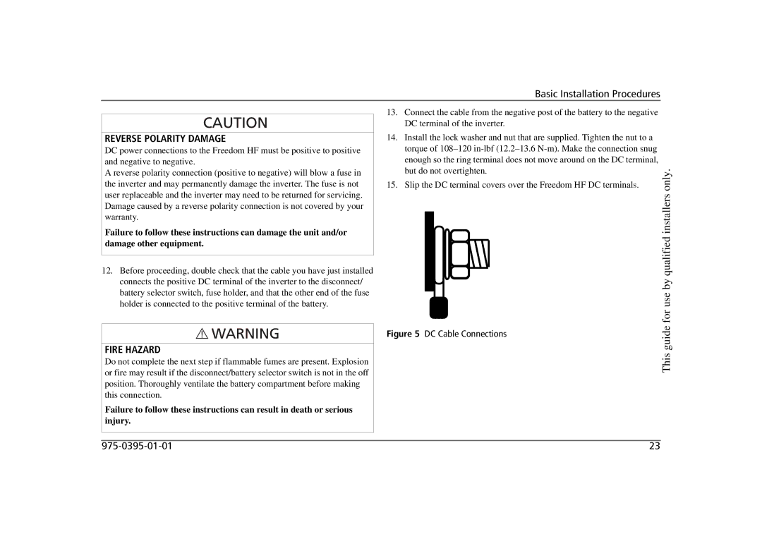 Xantrex Technology 806-1840-01, 806-1020, 806-1840-02, 806-1055-02 806-1840 manual For use by qualified installers 