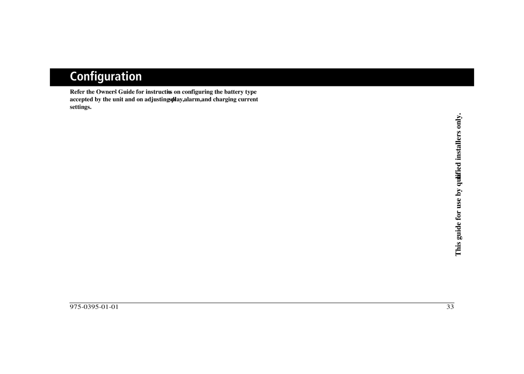 Xantrex Technology 806-1840-01, 806-1020, 806-1840-02, 806-1055-02 806-1840 manual Configuration 