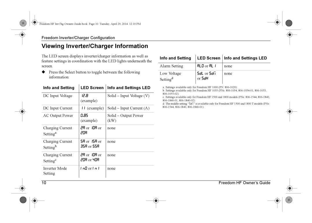 Xantrex Technology 806-1840, 806-1055-02, 806-1544, 806-1054-01 manual Viewing Inverter/Charger Information 