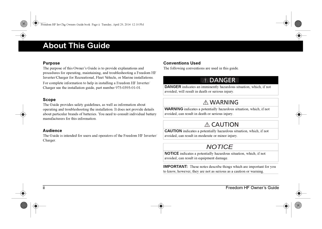 Xantrex Technology 806-1054, 806-1840, 806-1055-02, 806-1544 About This Guide, Purpose, Conventions Used, Scope, Audience 