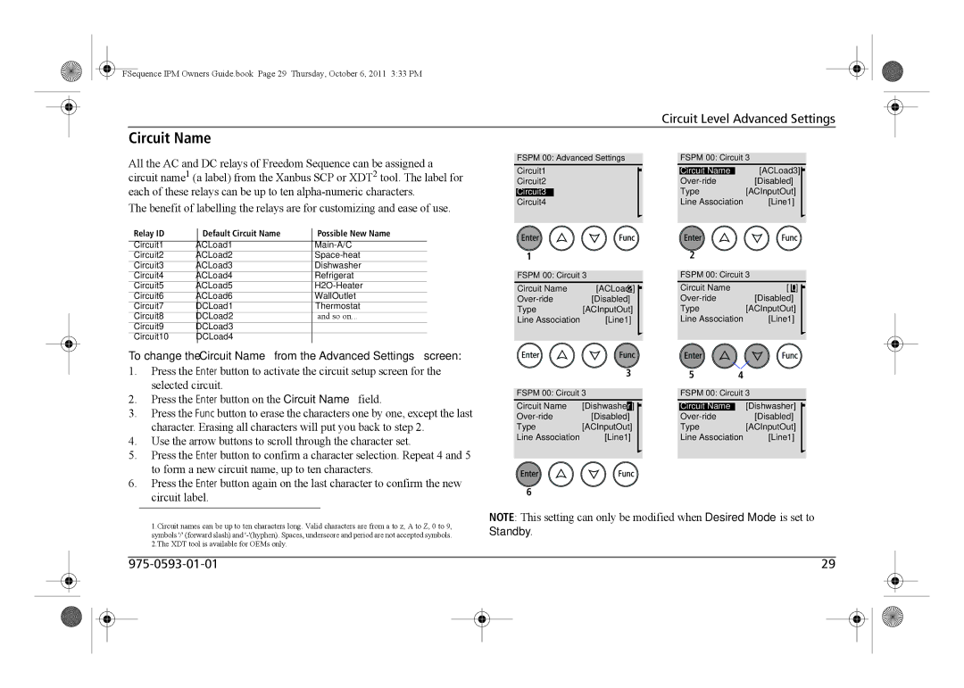 Xantrex Technology 809-0912 manual Circuit Name, Circuit3 