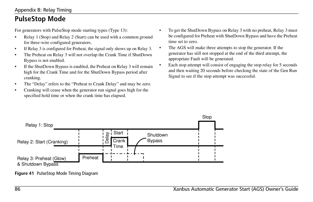 Xantrex Technology 809-0915 manual PulseStop Mode Timing Diagram 