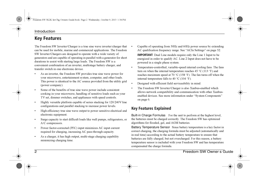 Xantrex Technology 815-3024, 815-3012, 815-2012, 815-2024 manual Key Features Explained 