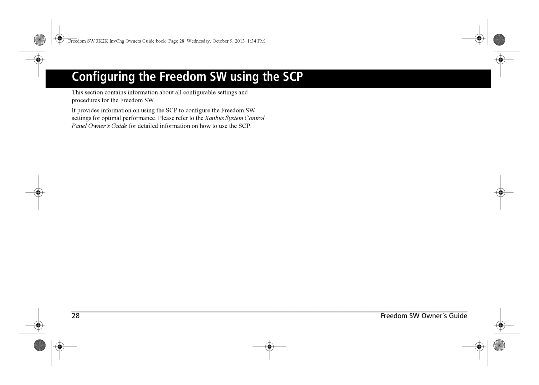 Xantrex Technology 815-2012, 815-3024, 815-3012, 815-2024 manual Configuring the Freedom SW using the SCP 