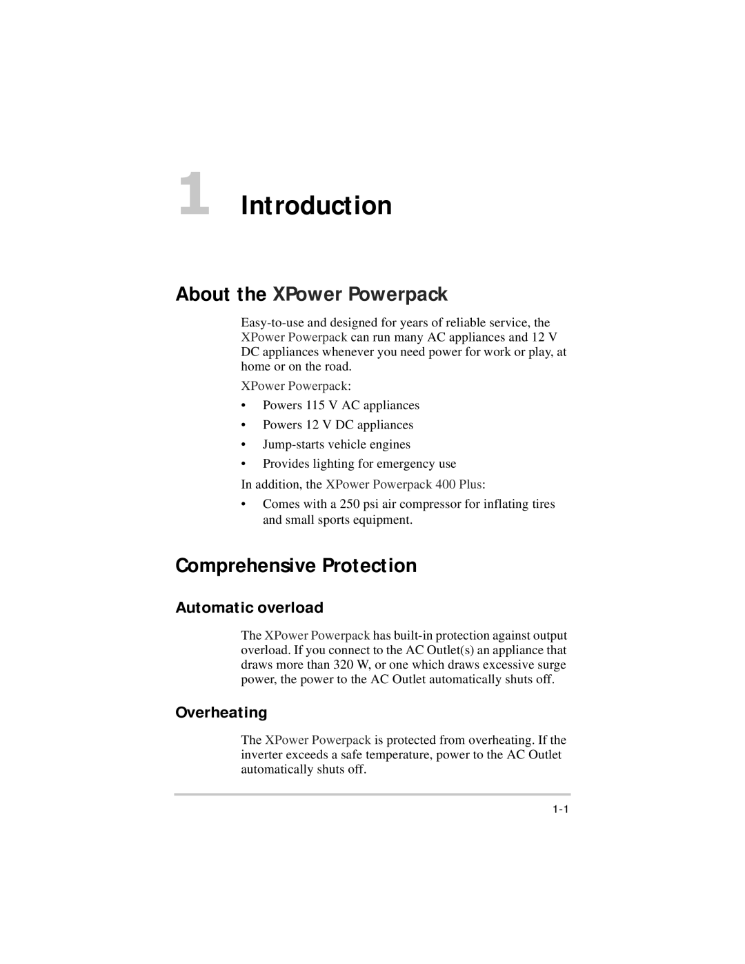 Xantrex Technology 975-0057-01-01 warranty Introduction, Comprehensive Protection, Automatic overload, Overheating 