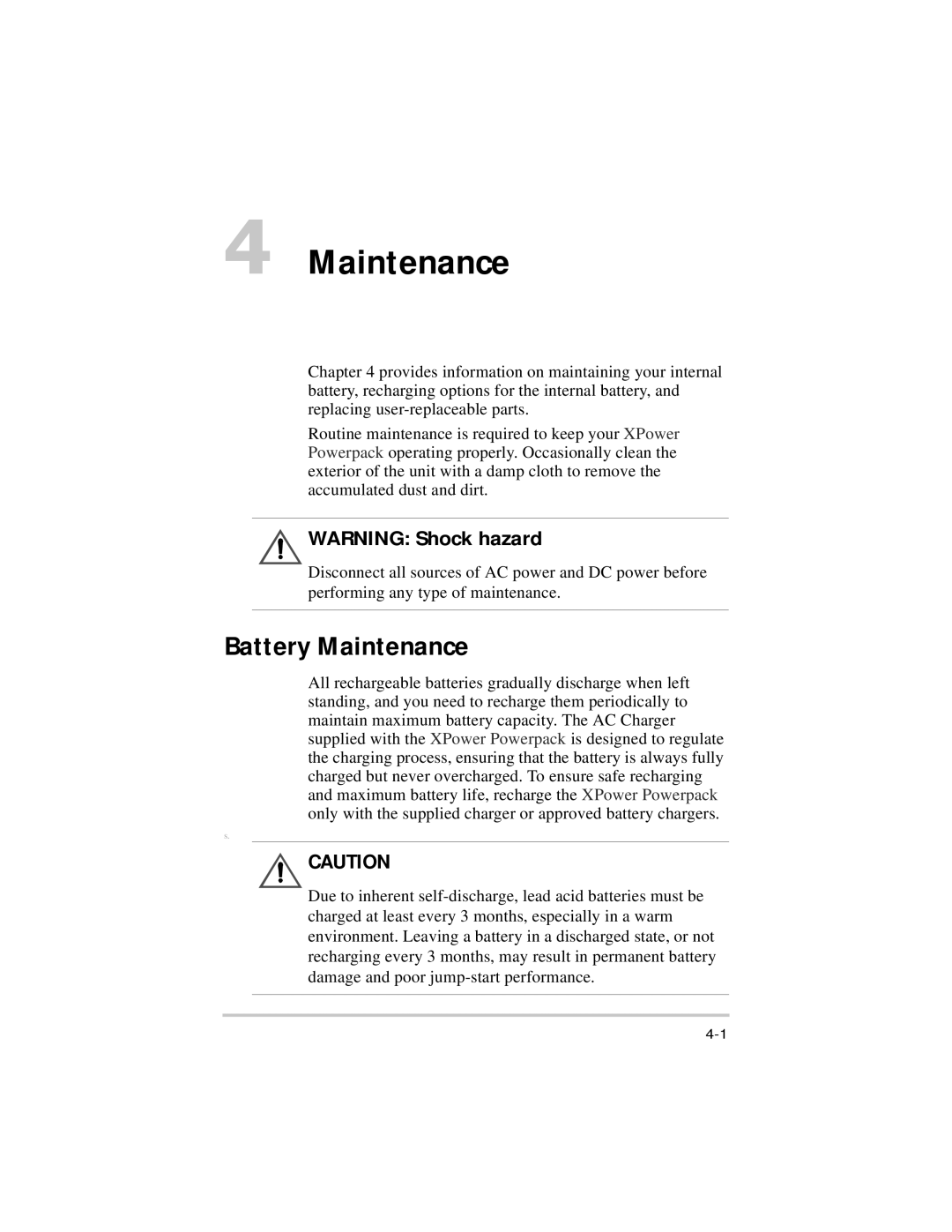 Xantrex Technology 975-0057-01-01 warranty Battery Maintenance 