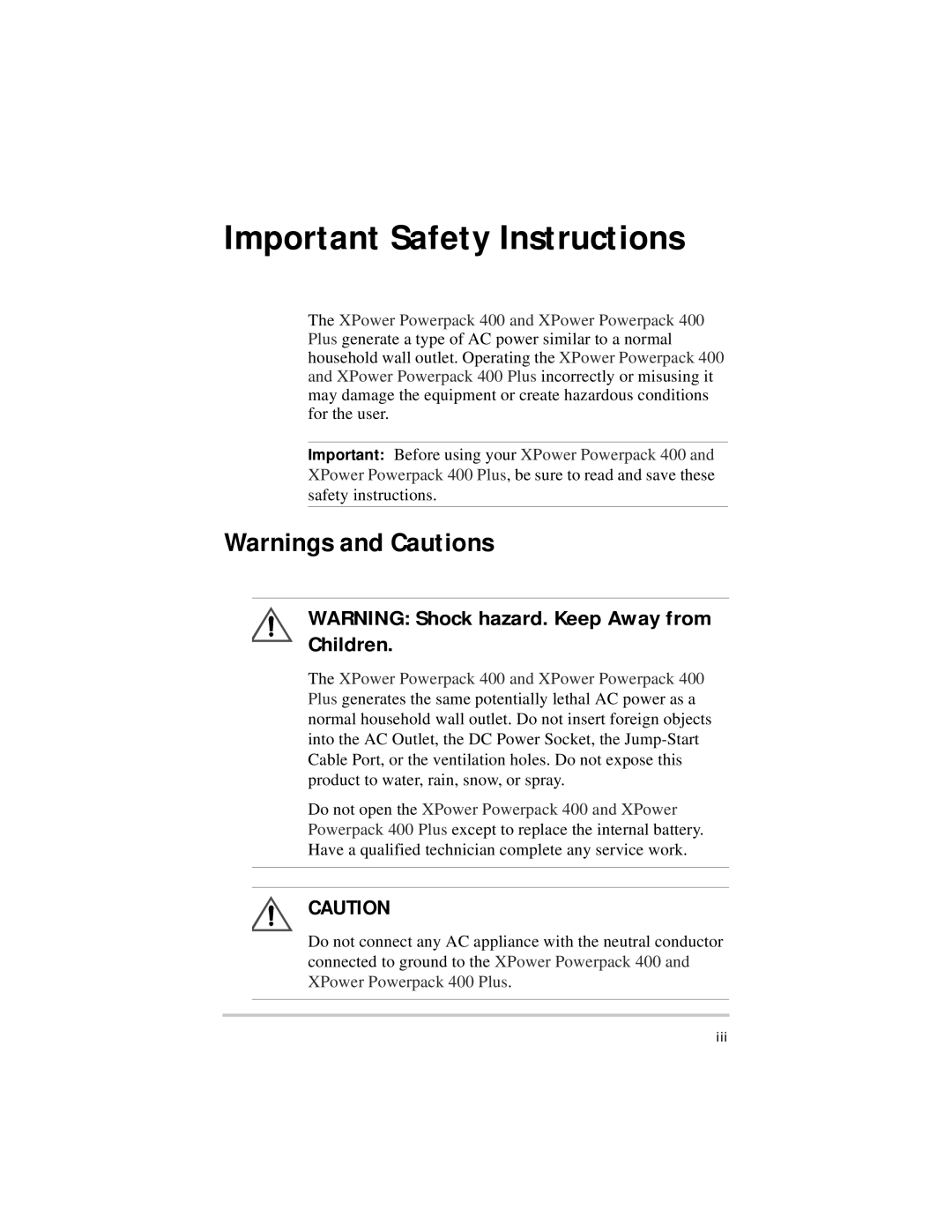 Xantrex Technology 975-0057-01-01 warranty Important Safety Instructions 