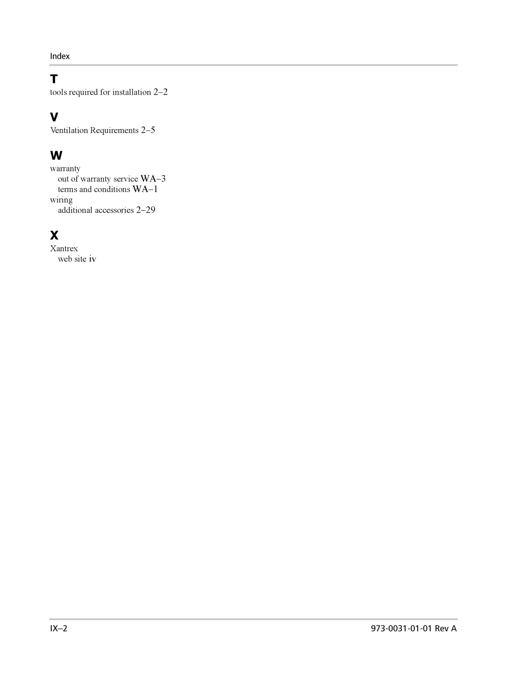 Xantrex Technology ACCB-L-L1 manual IX-2 Rev a 