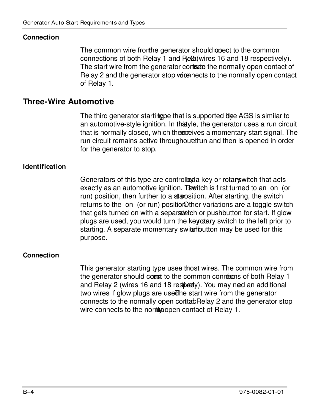 Xantrex Technology Automatic Generator manual Three-Wire Automotive 