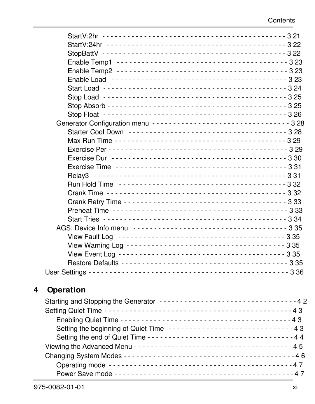 Xantrex Technology Automatic Generator manual Operation 