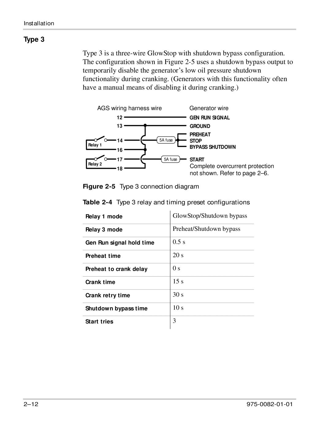 Xantrex Technology Automatic Generator manual Shutdown bypass time 