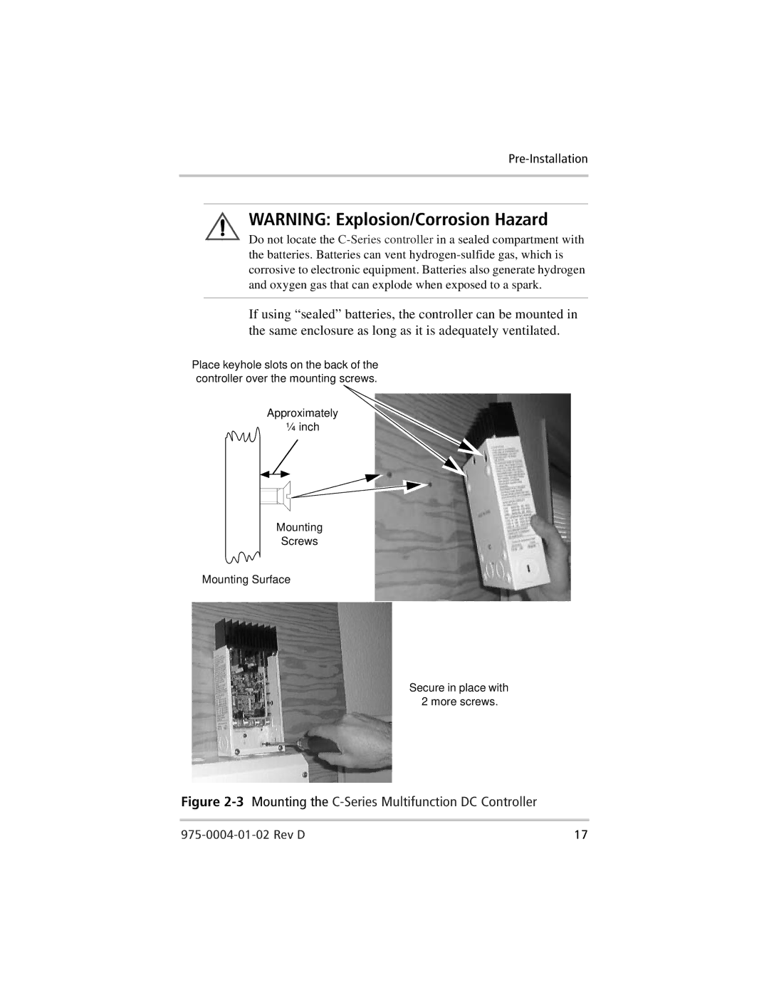 Xantrex Technology C40, C35, C60 owner manual 3Mounting the C-Series Multifunction DC Controller 