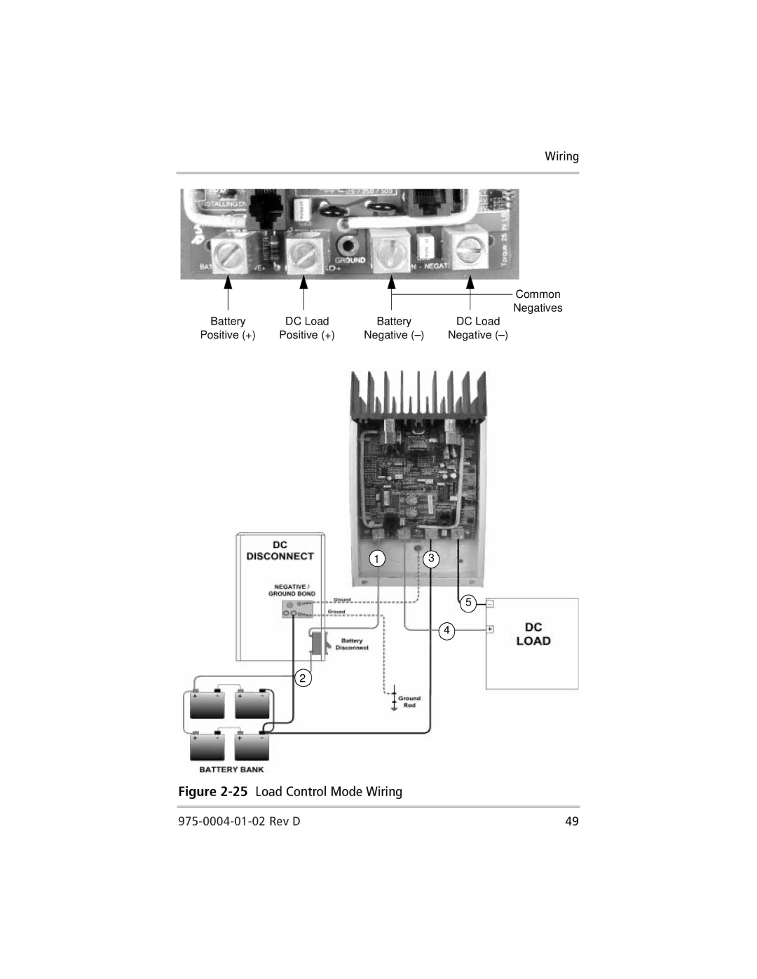 Xantrex Technology C35, C40, C60 owner manual 25Load Control Mode Wiring 