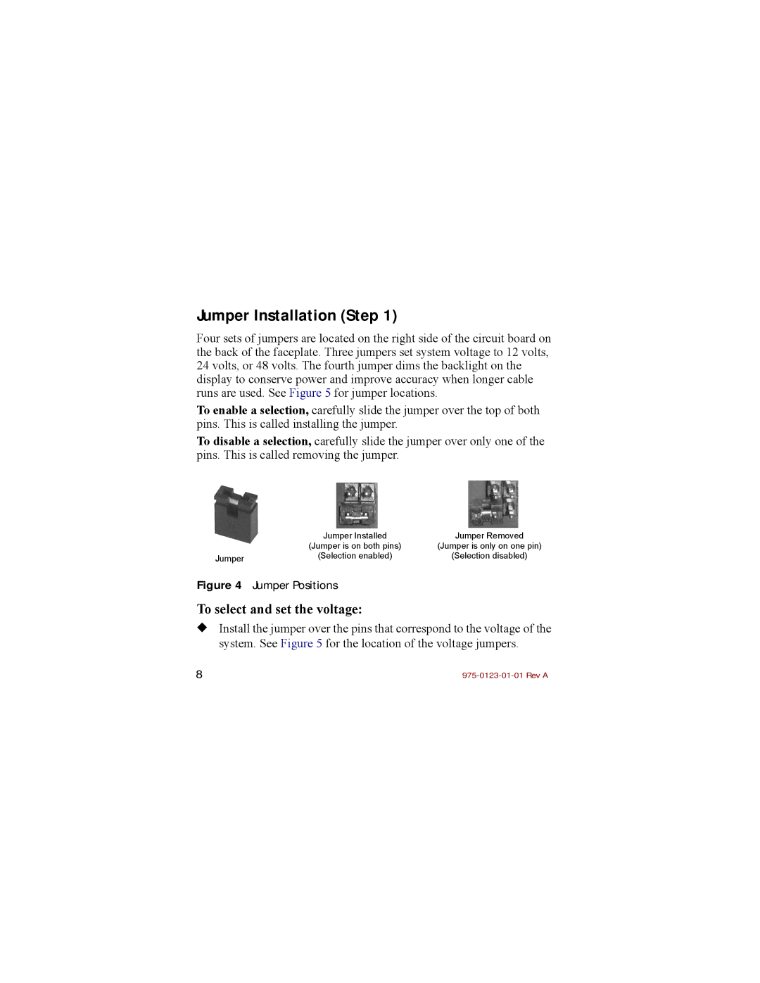 Xantrex Technology C40R/50, C40R/100, DVM/C40, C40R/100 Remote Jumper Installation Step, To select and set the voltage 