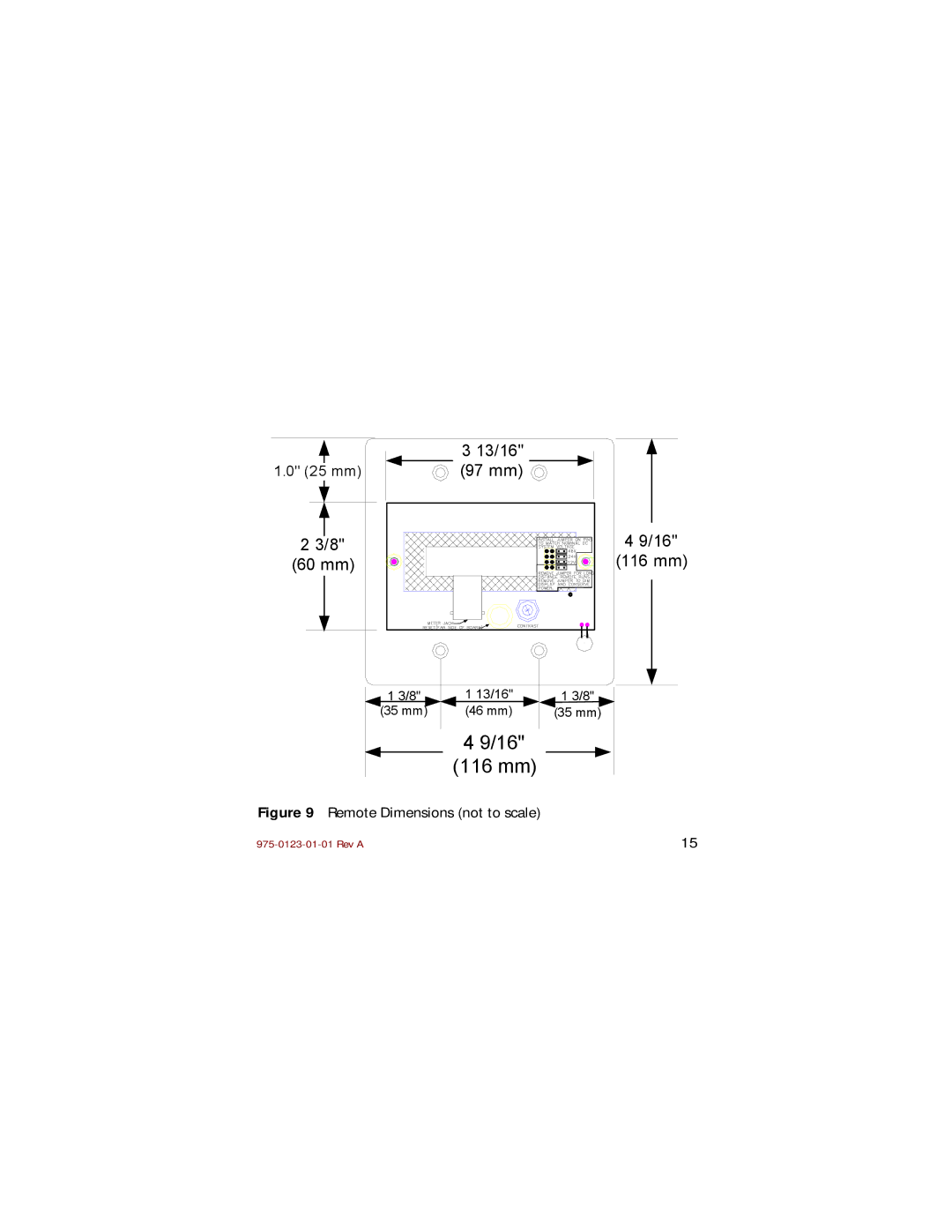 Xantrex Technology C40R/100 Remote, C40R/50 Remote, C40R/50, C40R/100, DVM/C40 manual 16 116 mm 