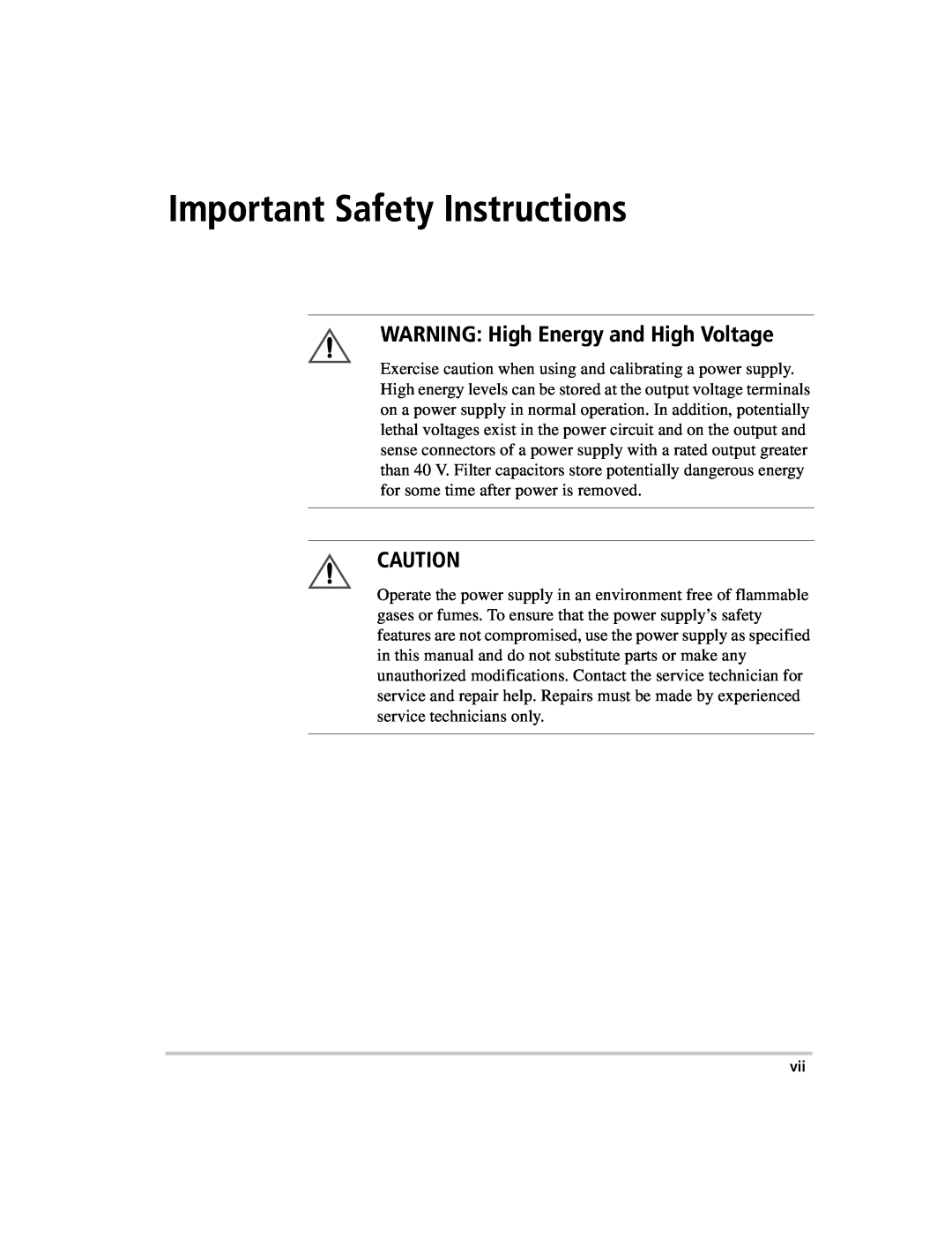 Xantrex Technology ENET-XFR3 manual Important Safety Instructions, WARNING High Energy and High Voltage 