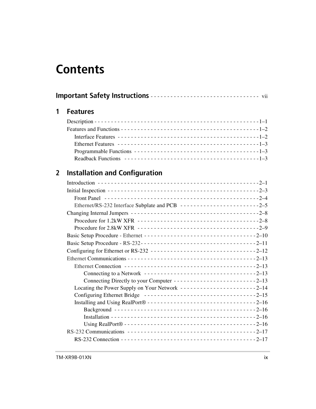 Xantrex Technology ENET-XFR3 manual Contents 