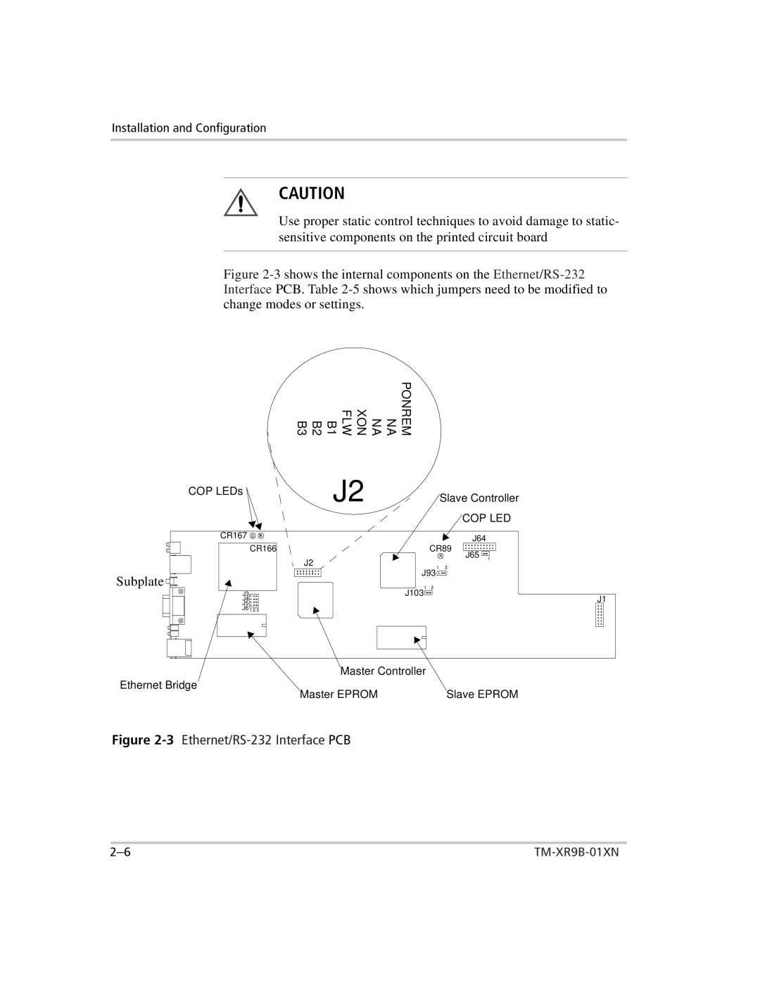 Xantrex Technology ENET-XFR3 manual Ethernet/RS-232 Interface PCB 