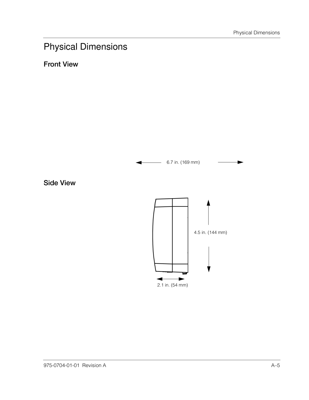 Xantrex Technology Freedom SW Series manual Physical Dimensions, Front View Side View 