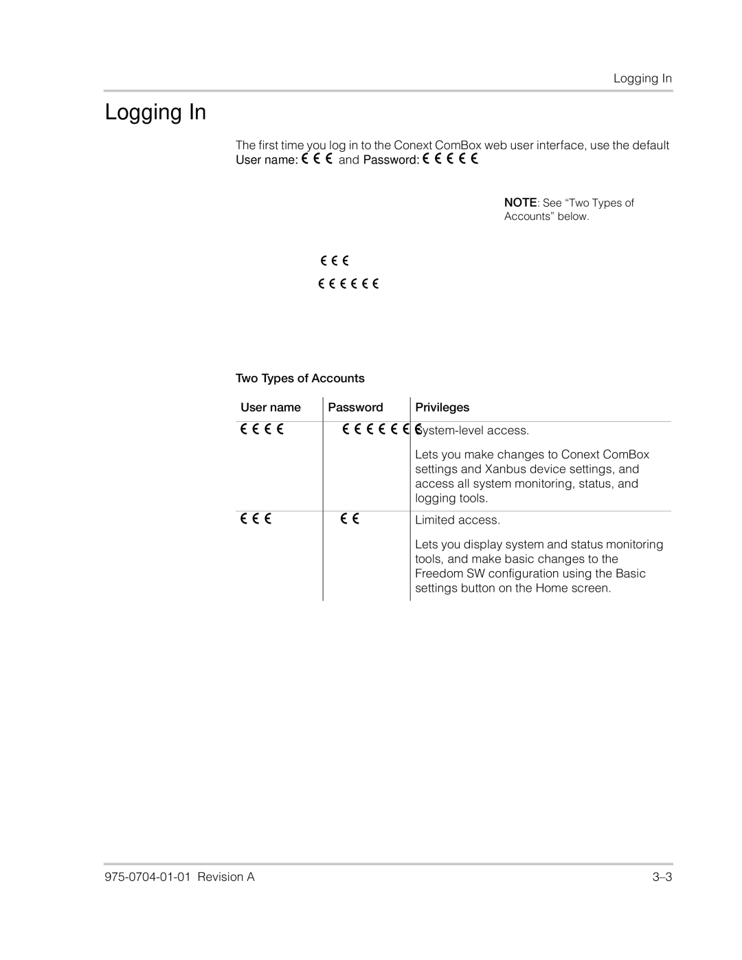 Xantrex Technology Freedom SW Series manual Logging 