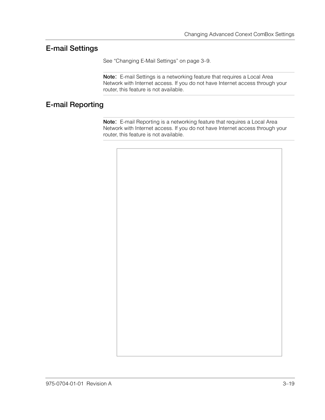 Xantrex Technology Freedom SW Series manual Mail Settings, Mail Reporting 