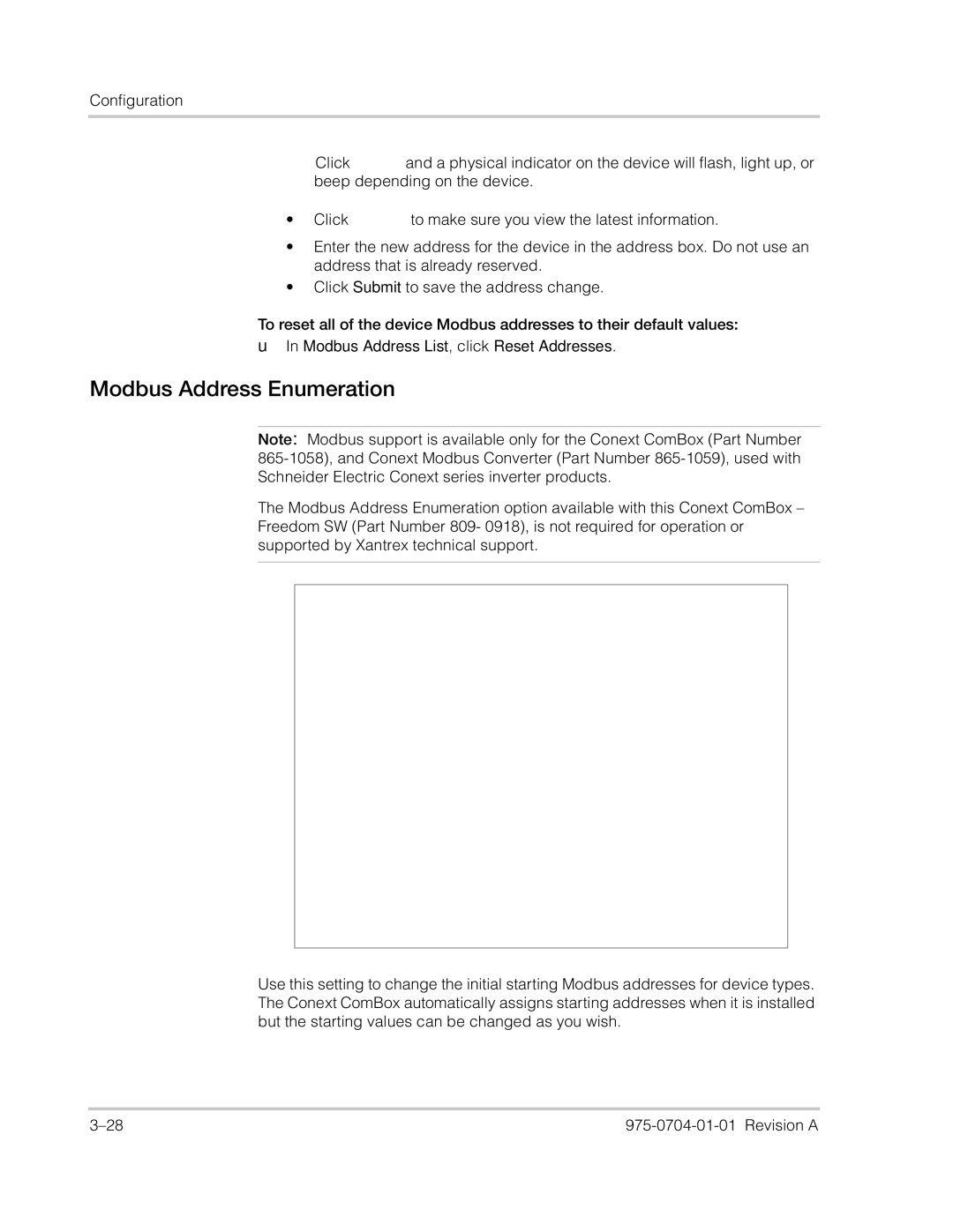 Xantrex Technology Freedom SW Series manual Modbus Address Enumeration 