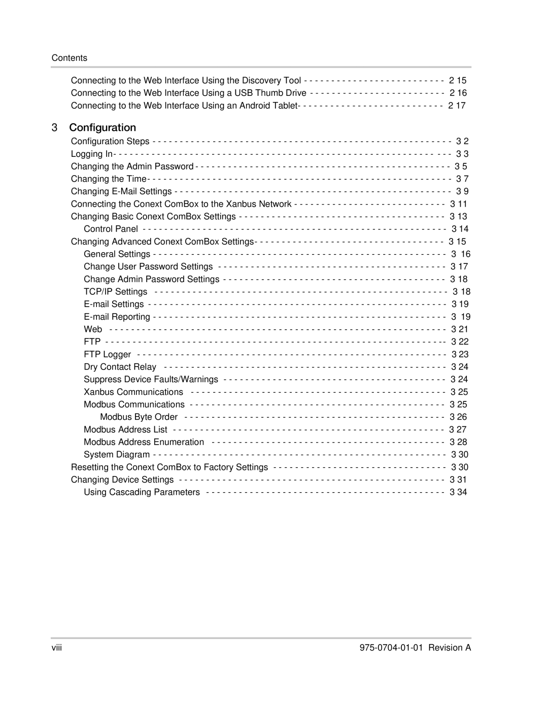 Xantrex Technology Freedom SW Series manual Configuration 