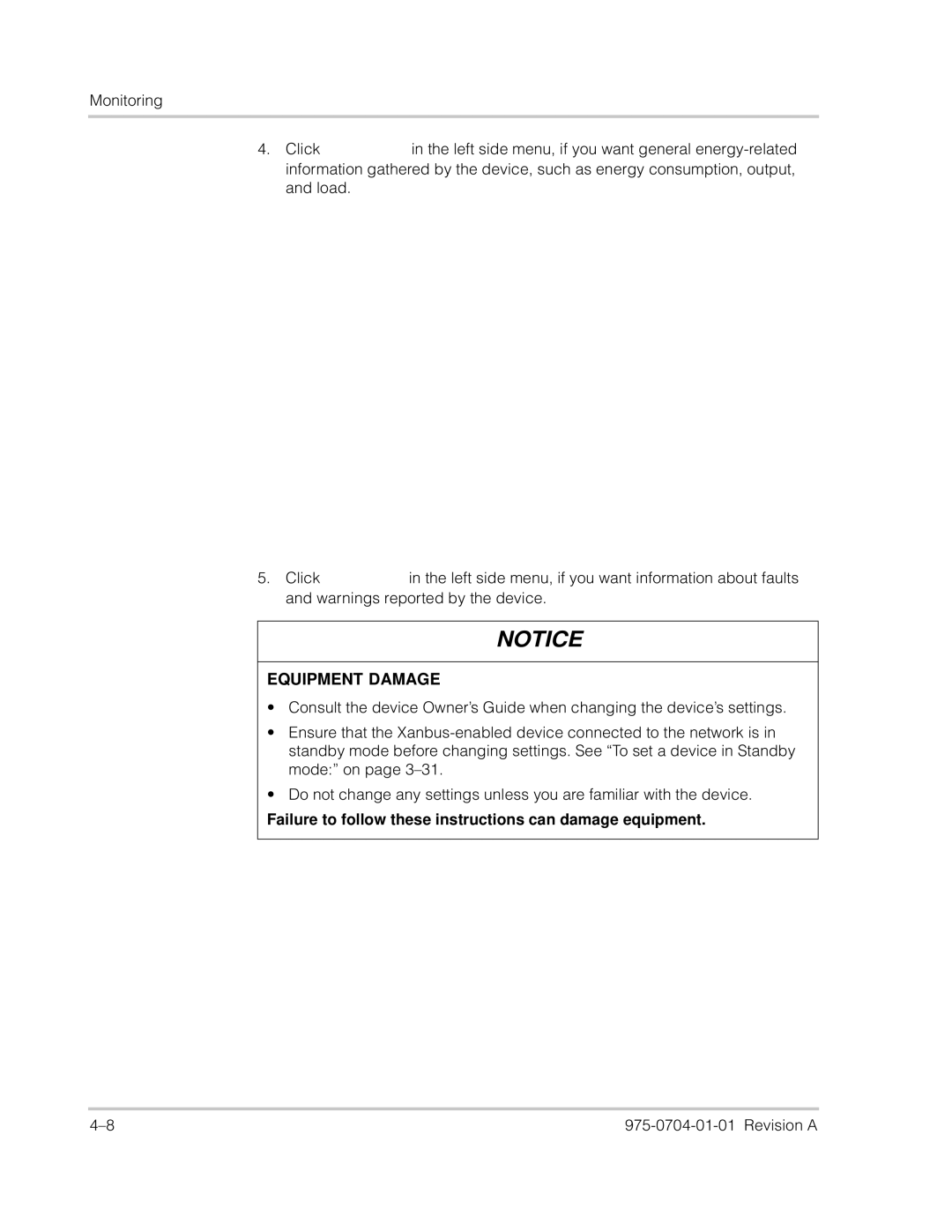 Xantrex Technology Freedom SW Series manual Equipment Damage 