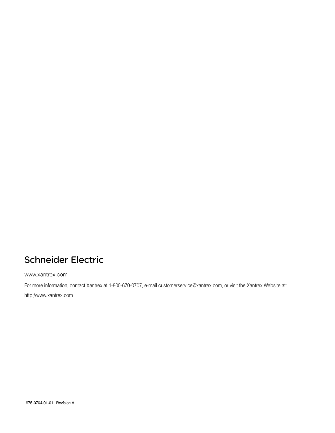 Xantrex Technology Freedom SW Series manual Schneider Electric, 975-0704-01-01Revision A 