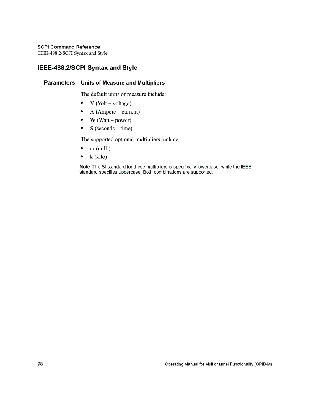 Xantrex Technology GPIB-M-XFR3, GPIB-M-XHR, GPIB-M-XT, GPIB-M-XPD IEEE-488.2/SCPI Syntax and Style, Scpi Command Reference 