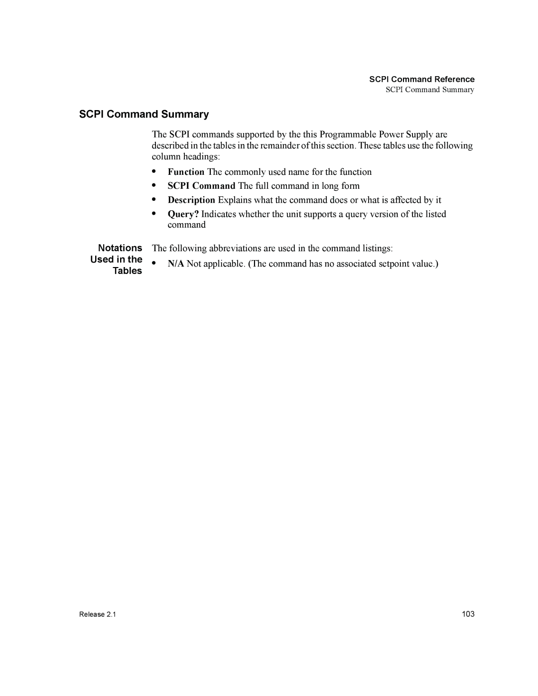 Xantrex Technology GPIB-M-XPD, GPIB-M-XHR, GPIB-M-XT, GPIB-M-XFR3 manual Scpi Command Summary, Notations, Tables, Used 