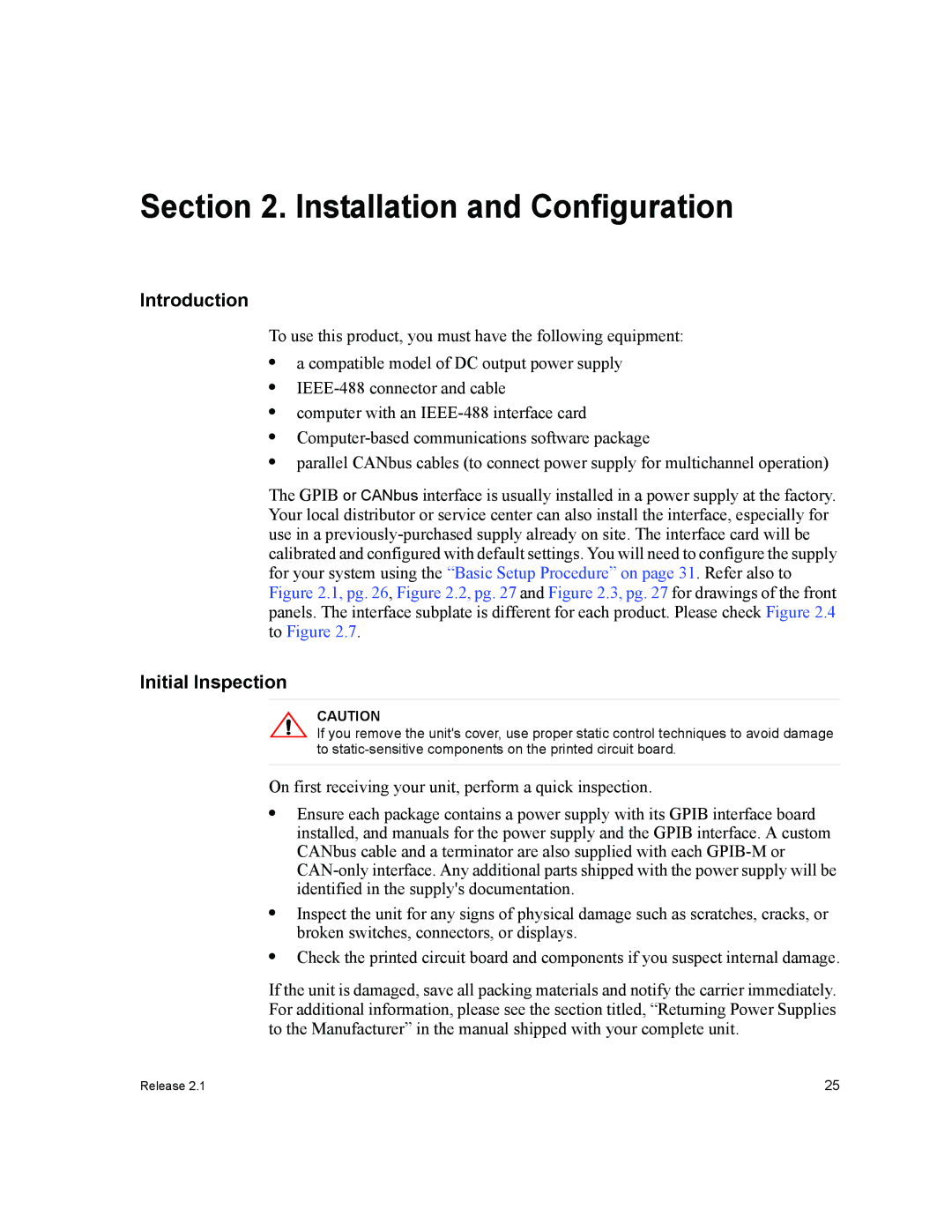 Xantrex Technology GPIB-M-XPD, GPIB-M-XHR, GPIB-M-XT, GPIB-M-XFR3, GPIB-M-HPD manual Introduction, Initial Inspection 