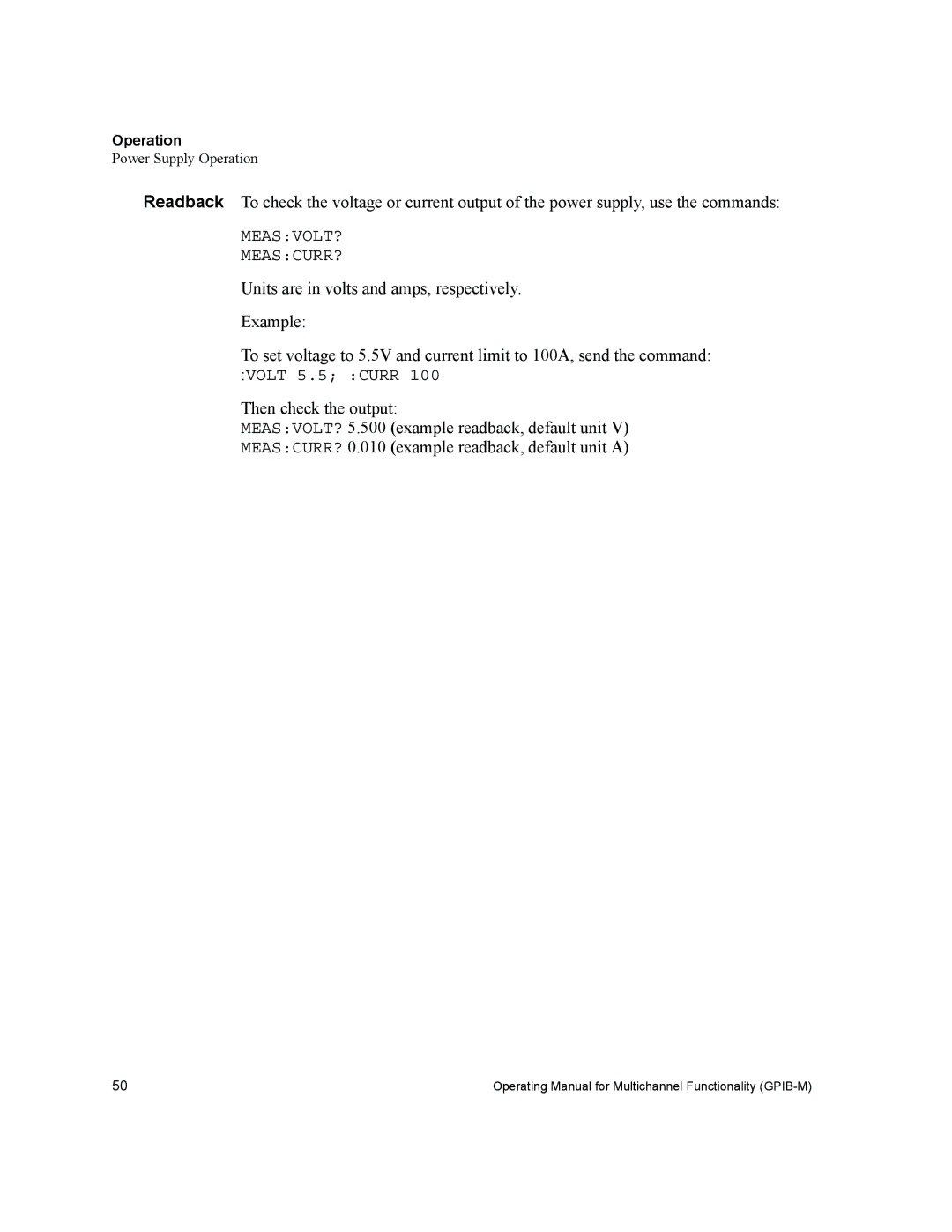 Xantrex Technology GPIB-M-XFR3, GPIB-M-XHR, GPIB-M-XT, GPIB-M-XPD, GPIB-M-HPD manual Measvolt? Meascurr? 