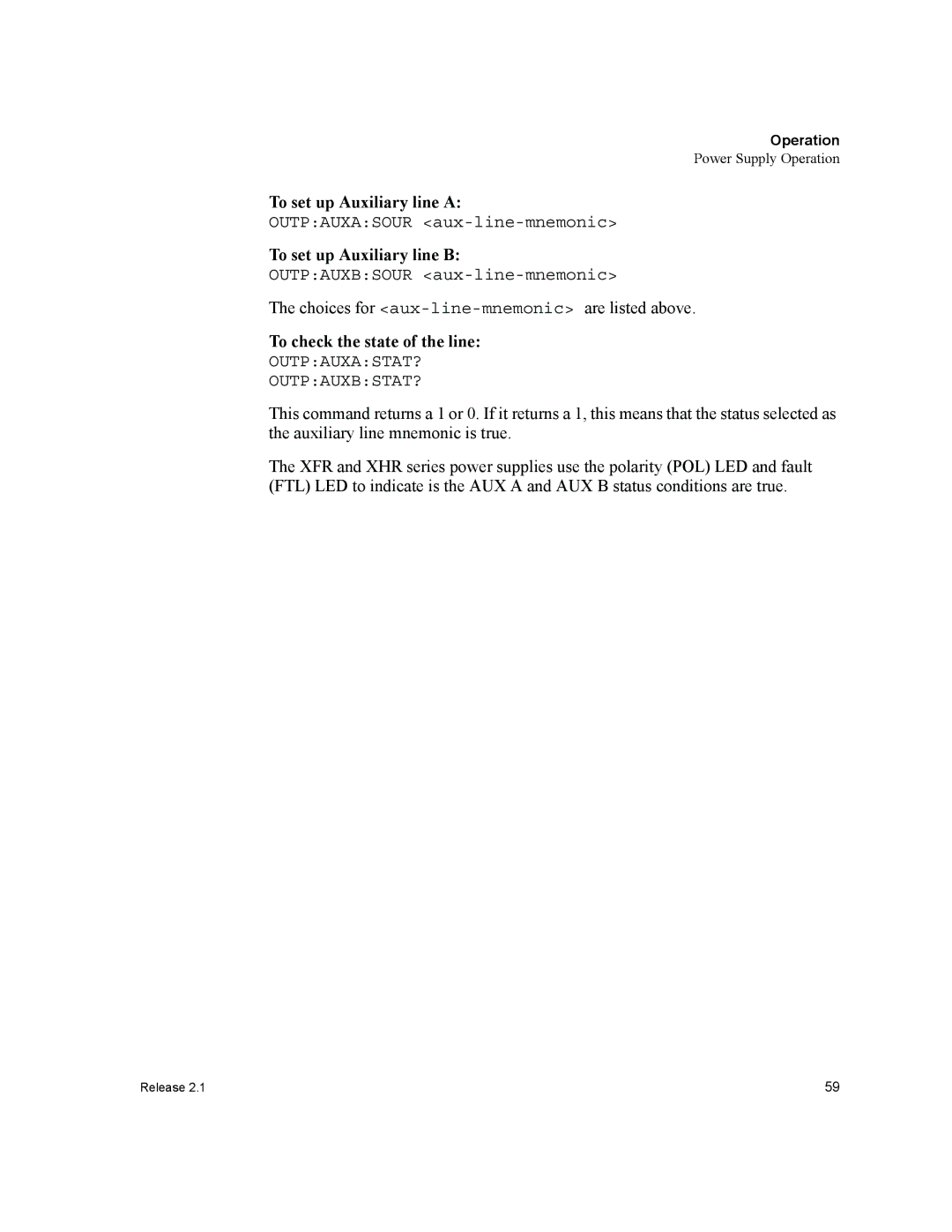 Xantrex Technology GPIB-M-XFR manual To set up Auxiliary line a, To set up Auxiliary line B, To check the state of the line 