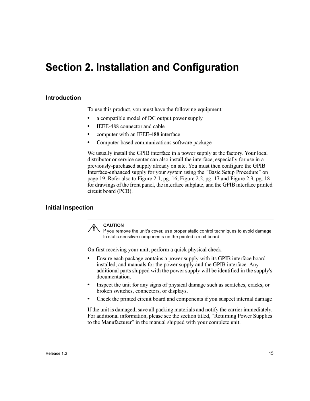 Xantrex Technology GPIB-XPD manual Introduction, Initial Inspection 