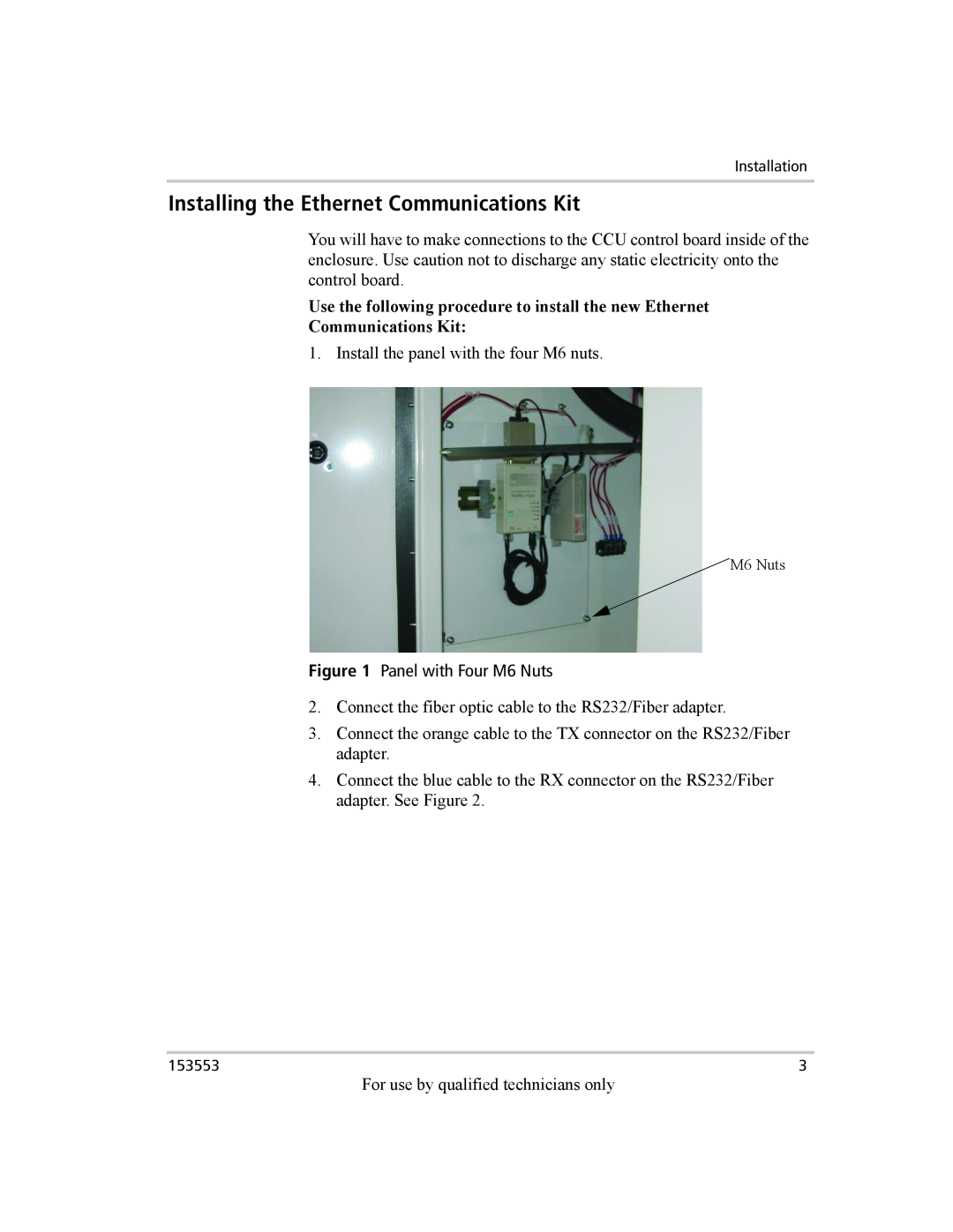 Xantrex Technology GT Series manual Installing the Ethernet Communications Kit 