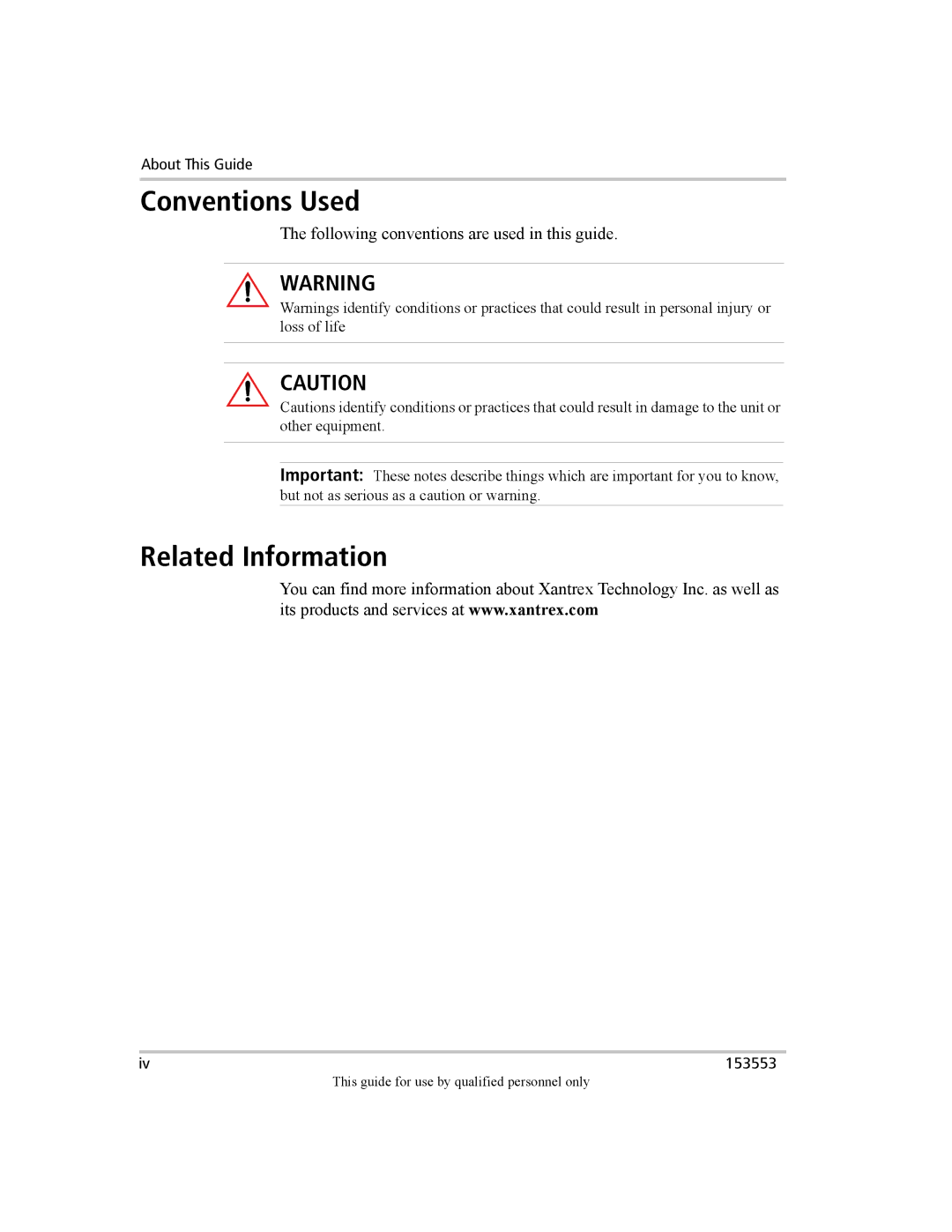 Xantrex Technology GT Series manual Conventions Used, Related Information 