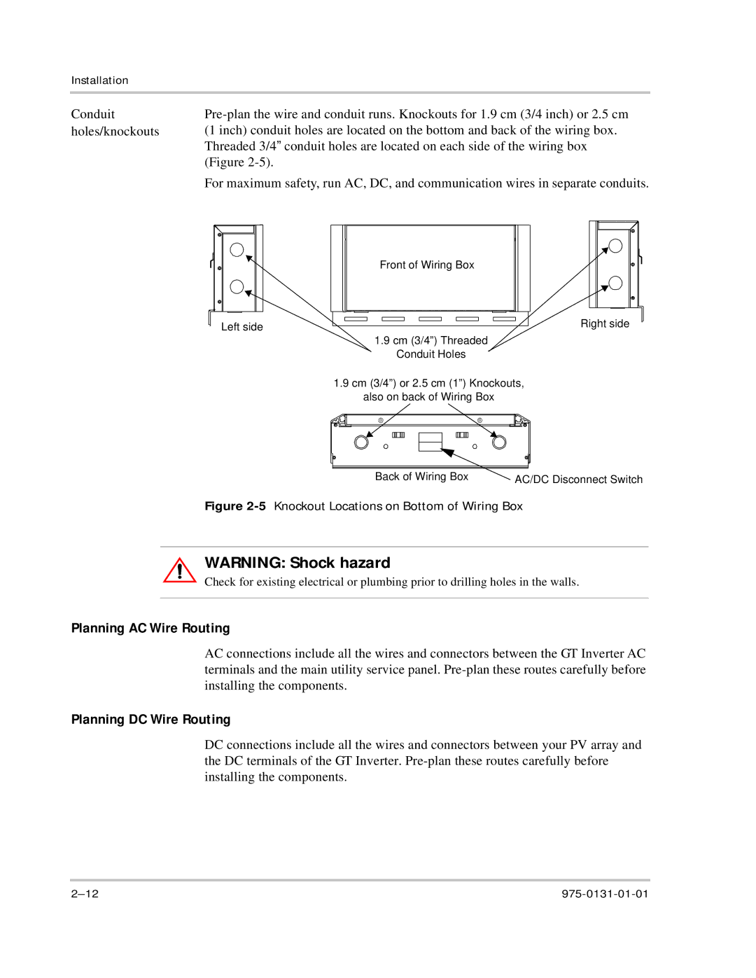 Xantrex Technology GT3.0 owner manual Planning AC Wire Routing, Planning DC Wire Routing 