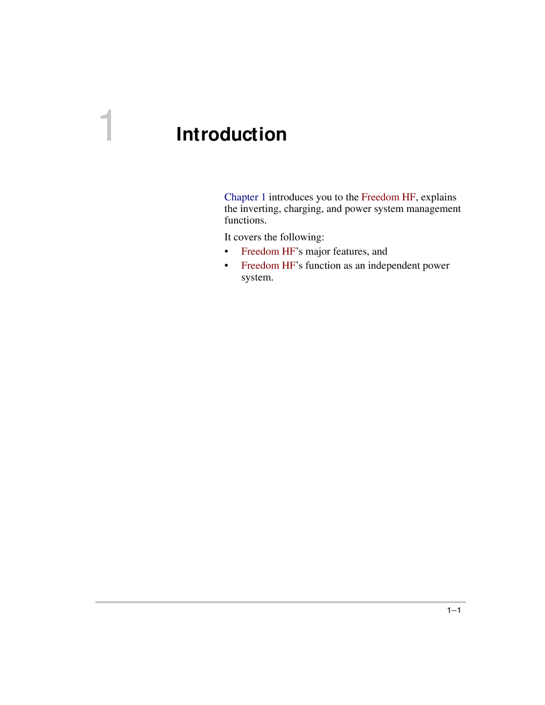 Xantrex Technology HF 1800, HF 1000 manual Introduction 