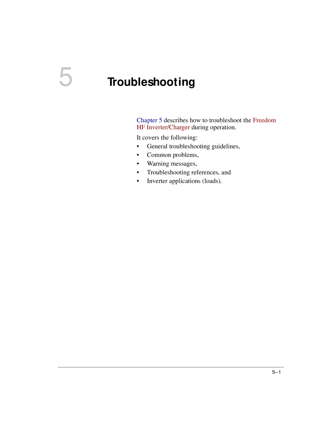 Xantrex Technology HF 1800, HF 1000 manual Troubleshooting, HF Inverter/Charger during operation 