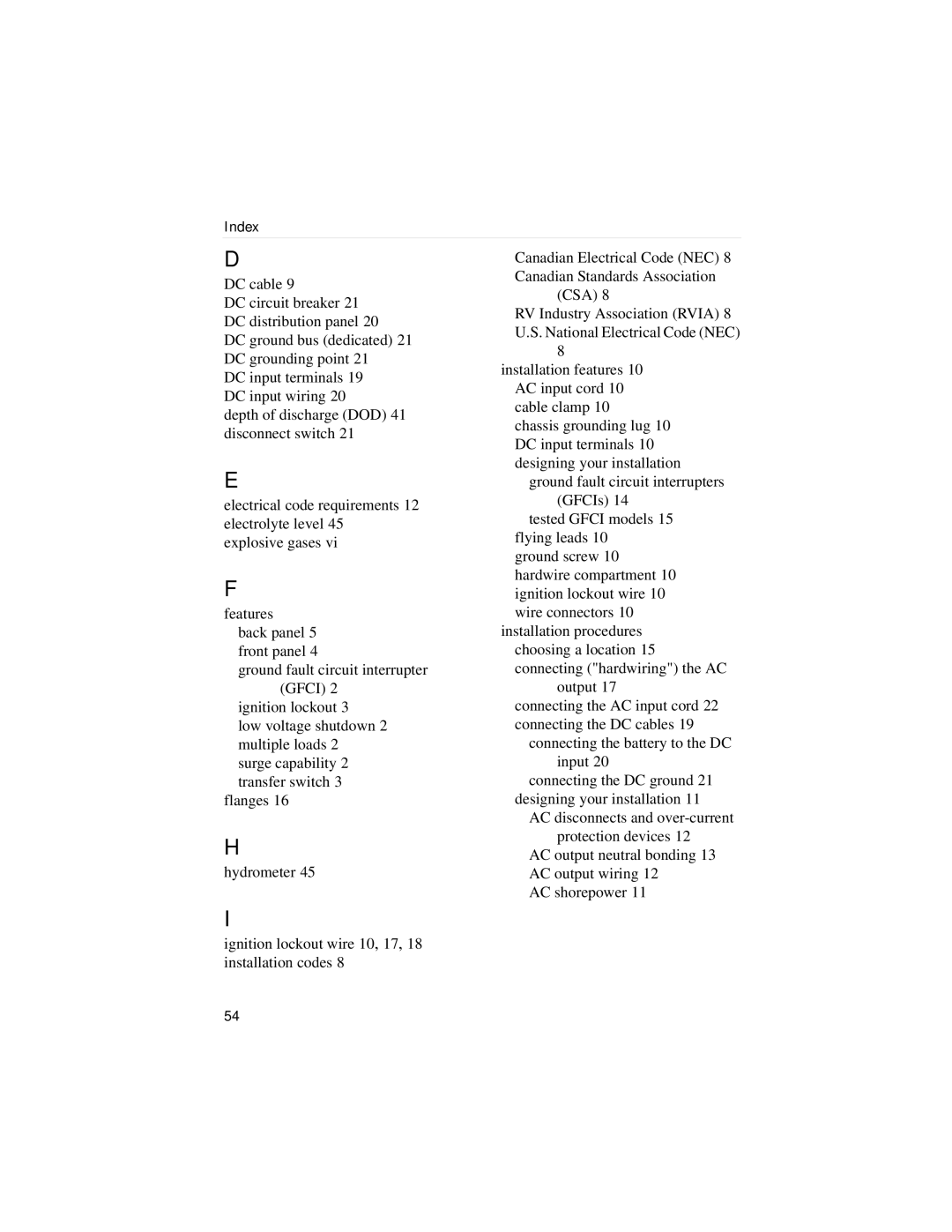 Xantrex Technology HI400 manual Index 