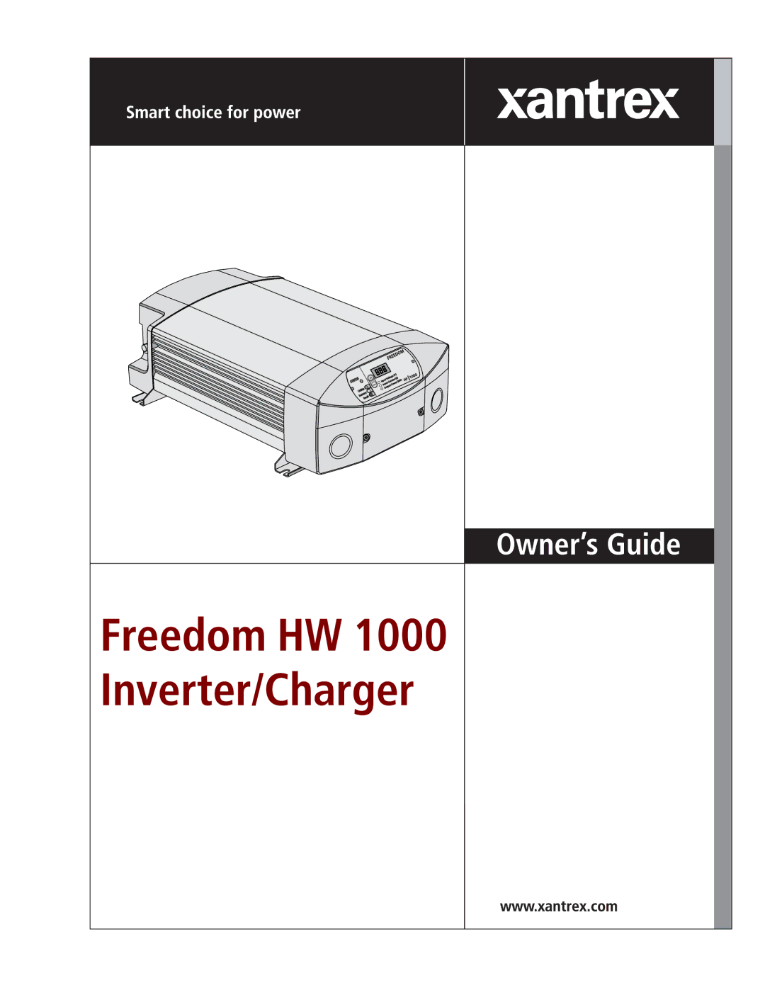 Xantrex Technology HW 1000 manual Freedom HW 