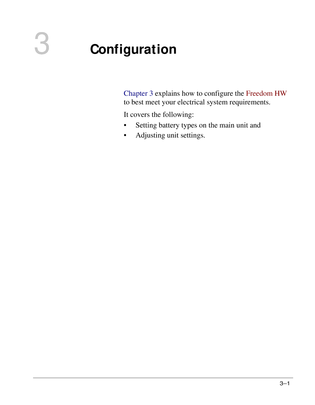 Xantrex Technology HW 1000 manual Configuration 